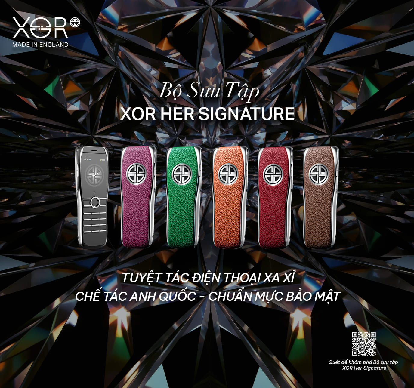 Bộ sưu tập điện thoại xa xỉ lấy cảm hứng từ đá quý XOR Her Signature Collection
